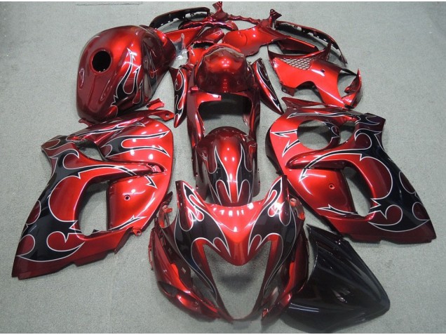 Affordable 2008-2019 Red Black Flame Suzuki GSXR1300 Hayabusa Motorcyle Fairings Affordable 2008-2019 Red Black Flame Suzuki GSXR1300 Hayabusa Motorcyle Fairings