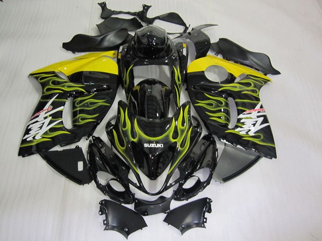 Affordable 2008-2019 Black Yellow Flame Suzuki GSXR1300 Hayabusa Motorcycle Fairing Kits Affordable 2008-2019 Black Yellow Flame Suzuki GSXR1300 Hayabusa Motorcycle Fairing Kits