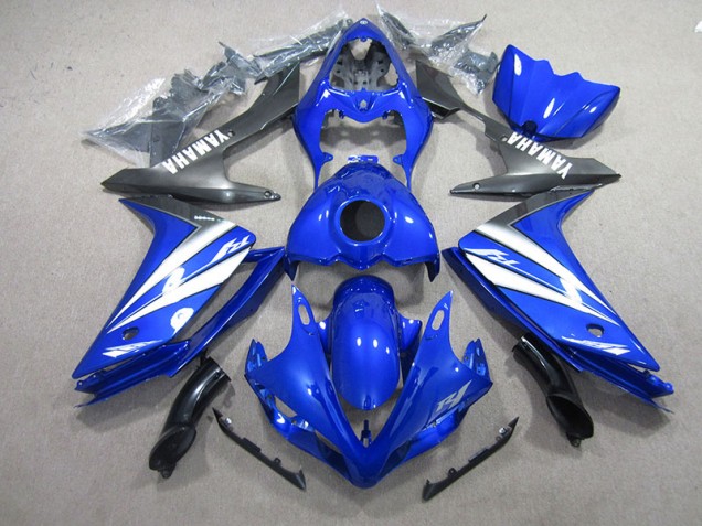 Affordable 2007-2008 Blue White Yamaha YZF R1 Motorcycle Fairings