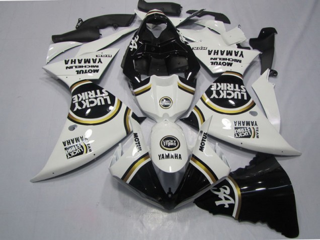 Affordable 2009-2011 Black White Lucky Strike Yamaha YZF R1 Motorcycle Fairings Kits Affordable 2009-2011 Black White Lucky Strike Yamaha YZF R1 Motorcycle Fairings Kits