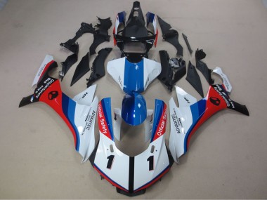 Affordable 2015-2019 White Blue Red Advantec Yamaha YZF R1 Motorcycle Fairing