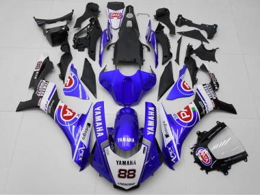 Affordable 2015-2019 Blue PATA 88 Yamaha YZF R1 Bike Fairing Kit