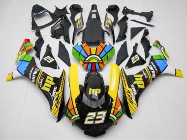 Affordable 2015-2019 Yellow Black 23 Yamaha YZF R1 Motorcyle Fairings