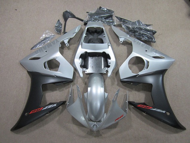 Affordable 2003-2005 Silver Black Yamaha YZF R6 Bike Fairing