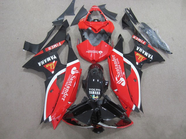 Affordable 2008-2016 Black Red White Santander Yamaha YZF R6 Bike Fairings Affordable 2008-2016 Black Red White Santander Yamaha YZF R6 Bike Fairings