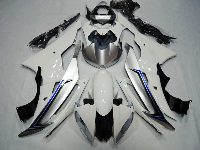 Affordable 2008-2016 White Black Blue Yamaha YZF R6 Motorcycle Replacement Fairings