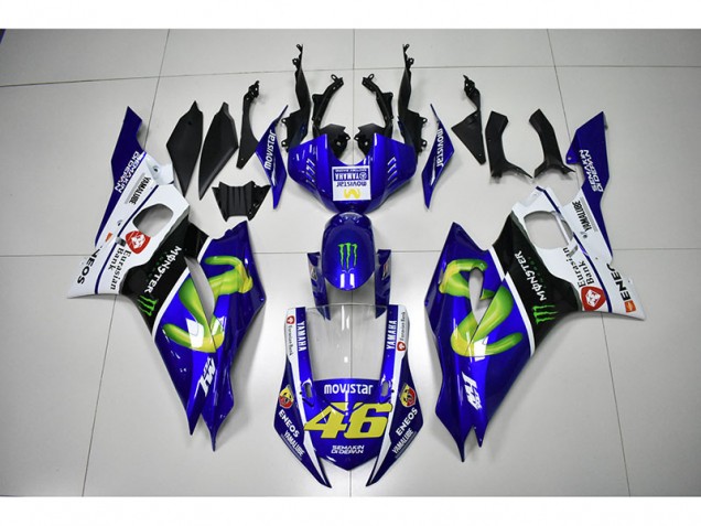 Affordable 2017-2021 Monster Blue Movistar 46 Yamaha YZF R6 Motorcycle Bodywork Affordable 2017-2021 Monster Blue Movistar 46 Yamaha YZF R6 Motorcycle Bodywork